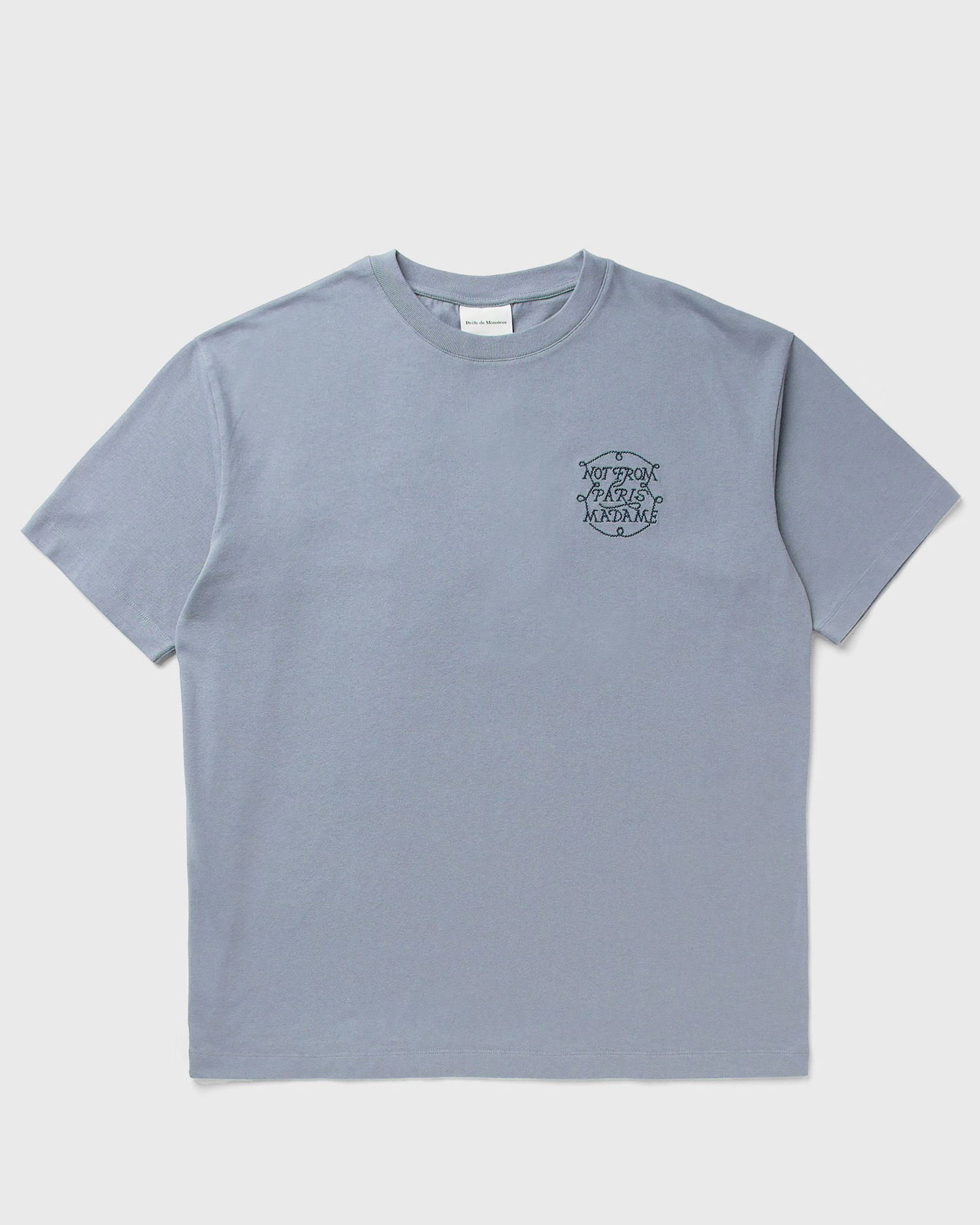 Тениска Drôle de Monsieur Slogan T-Shirt Синьо | H-TS259-CO134-SLTB, 0
