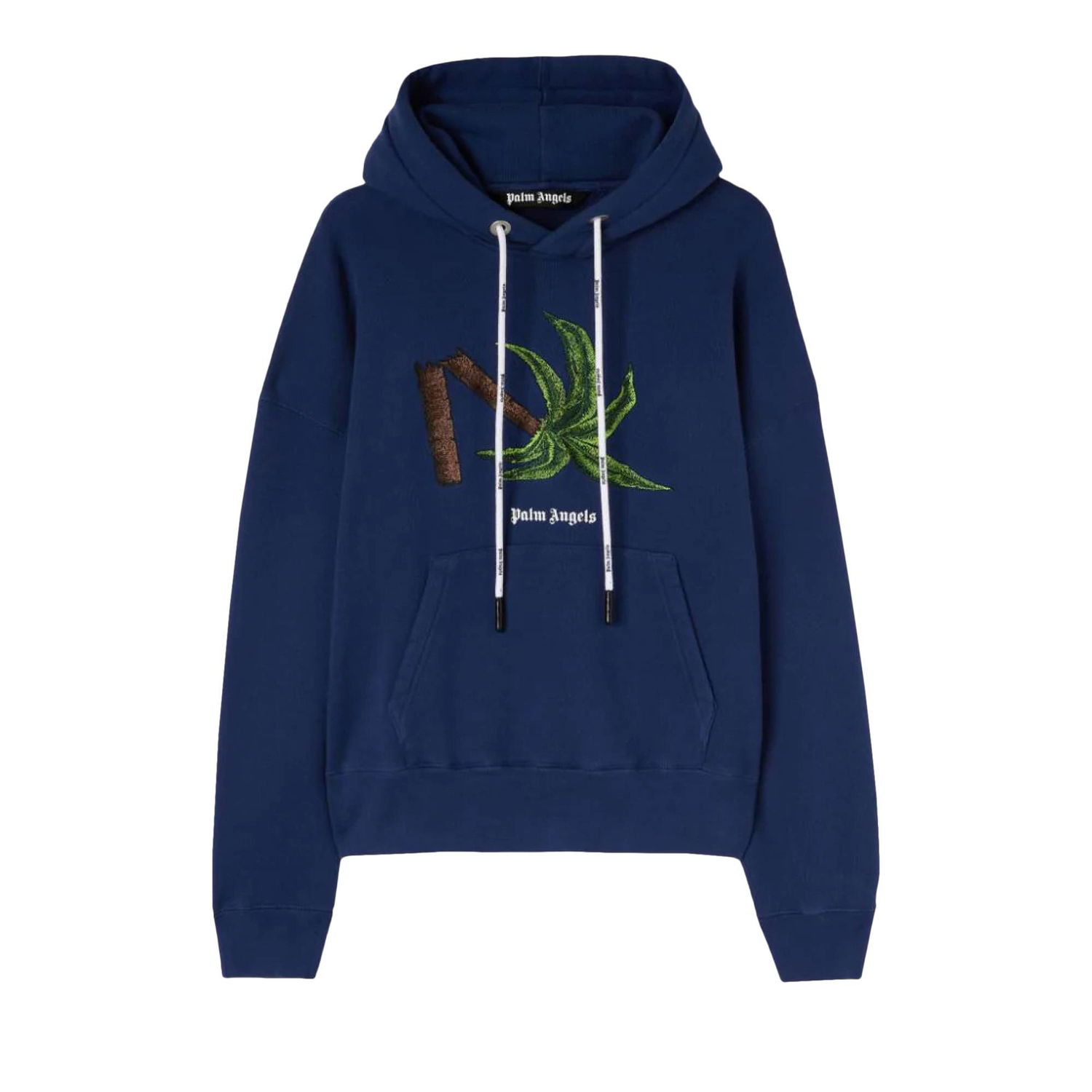 Суитчър Palm Angels Broken Palm Hoodie Тъмно синьо | PMBB058S22FLE0174655, 1