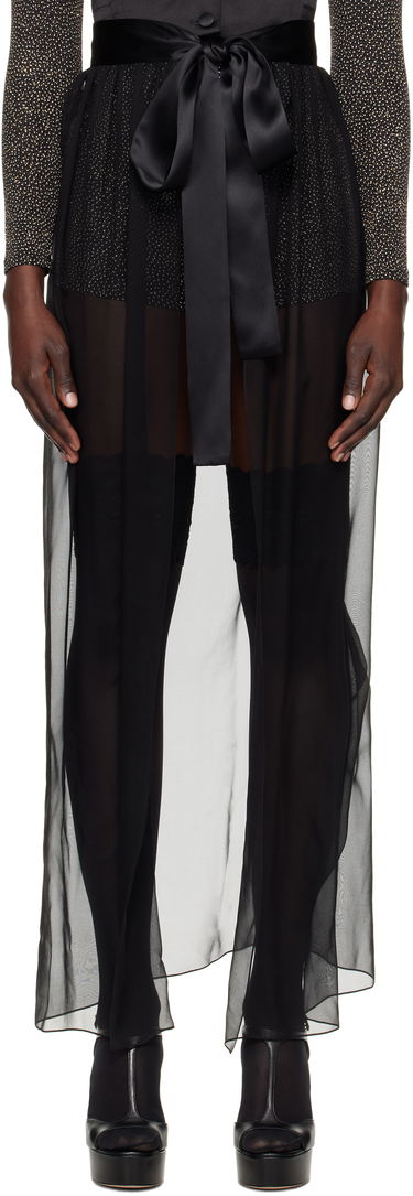 Пола Dolce & Gabbana Dolce&Gabbana Maxi Silk Chiffon Skirt Черно | F4C0AT FU1AT, 0