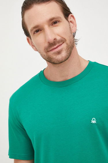 Тениска United Colors of Benetton Cotton T-Shirt Зелено | 3MI5J1AF7.256, 1