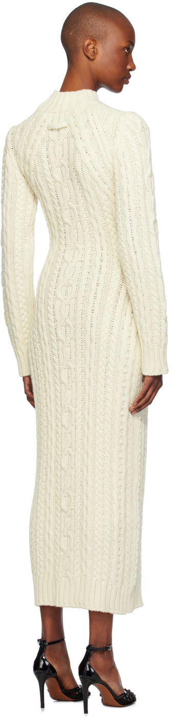 Pокля Jean Paul Gaultier Jean Paul Gaultier Cable Knit Maxi Dress Бяло | 24/31-F-RO241-M080-64, 2