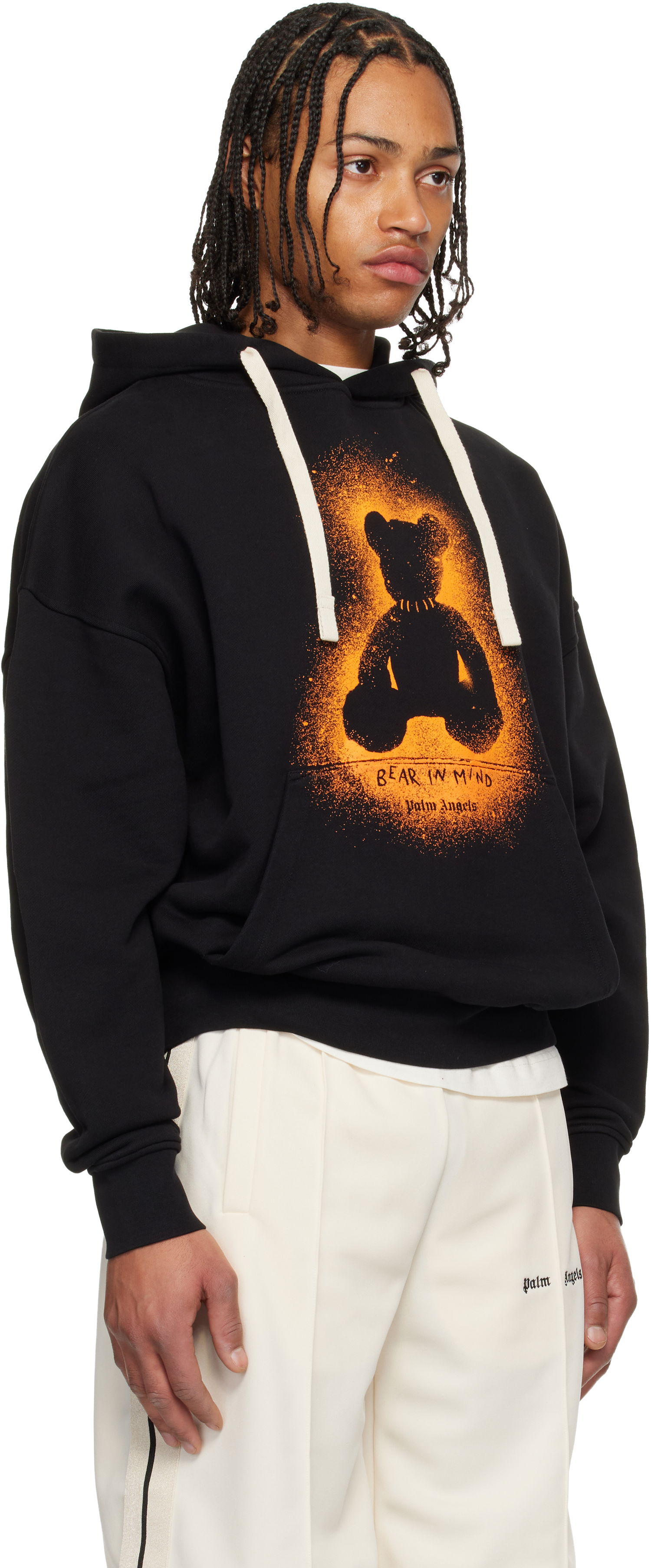 Суитчър Palm Angels Palm Angels Spray Bear Loose Hoodie Черно | PMBB17EF25FLE0051066, 1