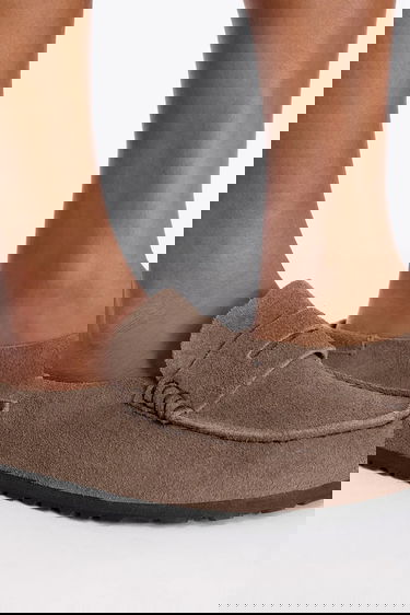 Кецове и обувки Birkenstock Birkenstock Naples Wrapped Suede Mules Сиво | 1029712, 7