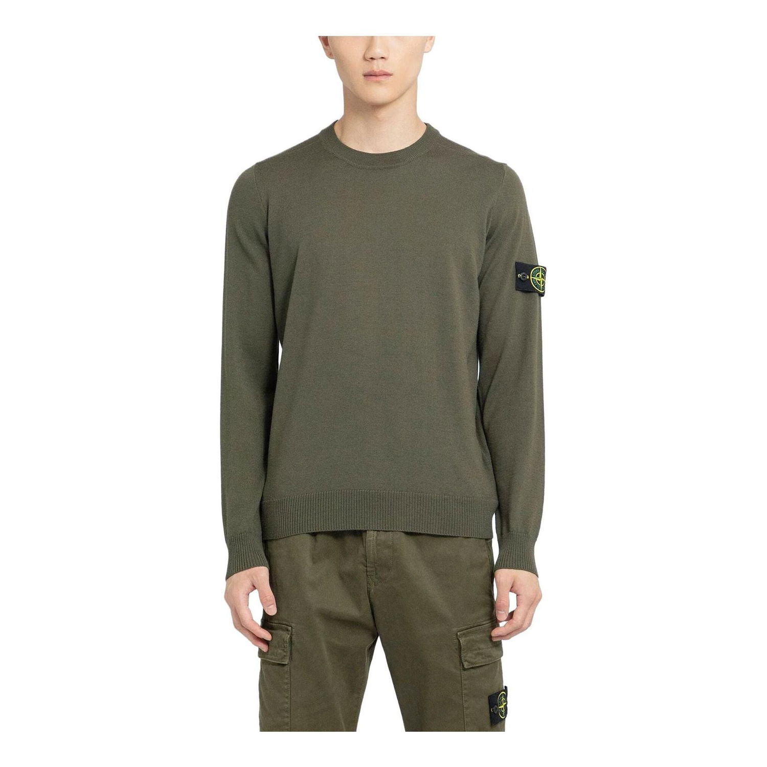 Пуловер Stone Island Logo Patch Crewneck Sweatshirt Зелено | 7915510C4-V0058, 0
