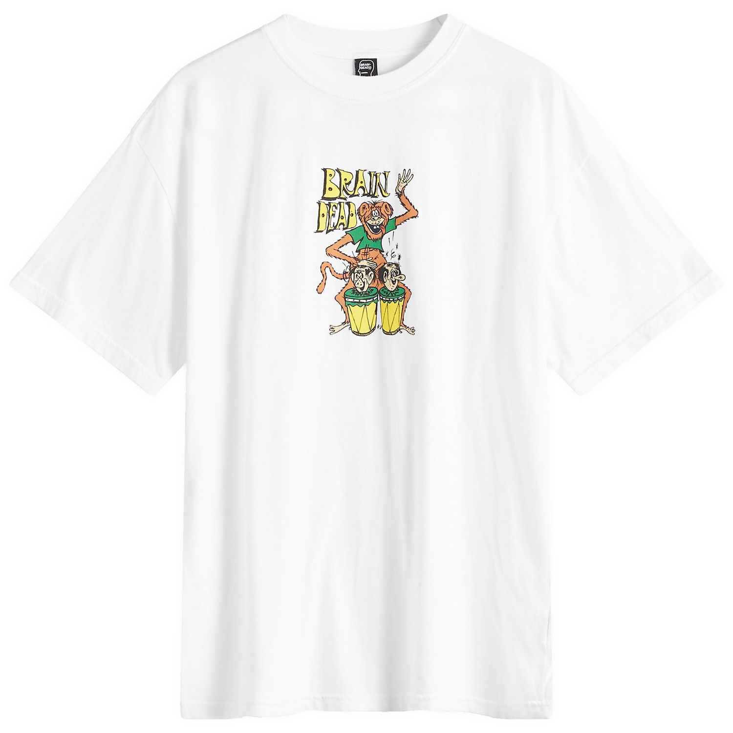 Тениска Brain Dead Bongo Brain Graphic T-Shirt Бяло | W24T00004084-WHT, 0