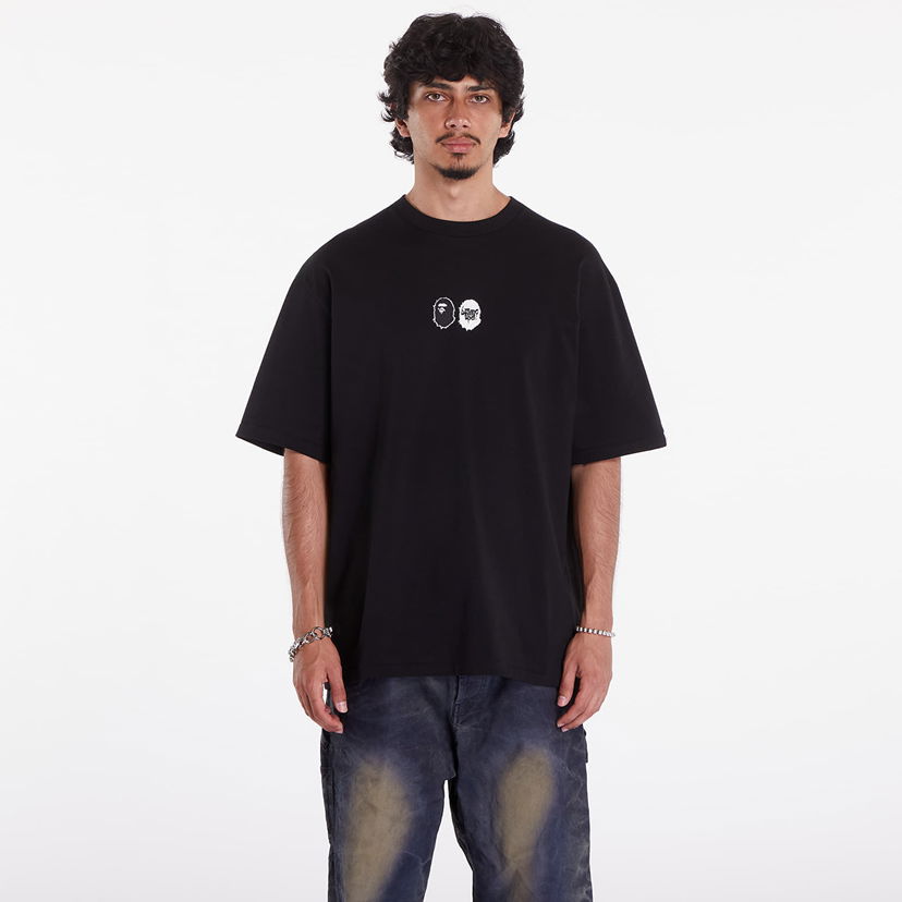 Тениска BAPE A BATHING APE Mad Ape Graphic Logo Relaxed Fit Tee Черно | 001TEK301341MBLK