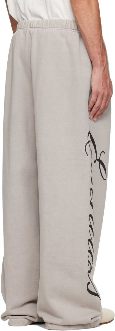 Спортни панталони Fear of God ESSENTIALS Holiday Script Logo Wide-Leg Heavy Fleece Lounge Sweatpants Бежово | 130HO258381F, 2