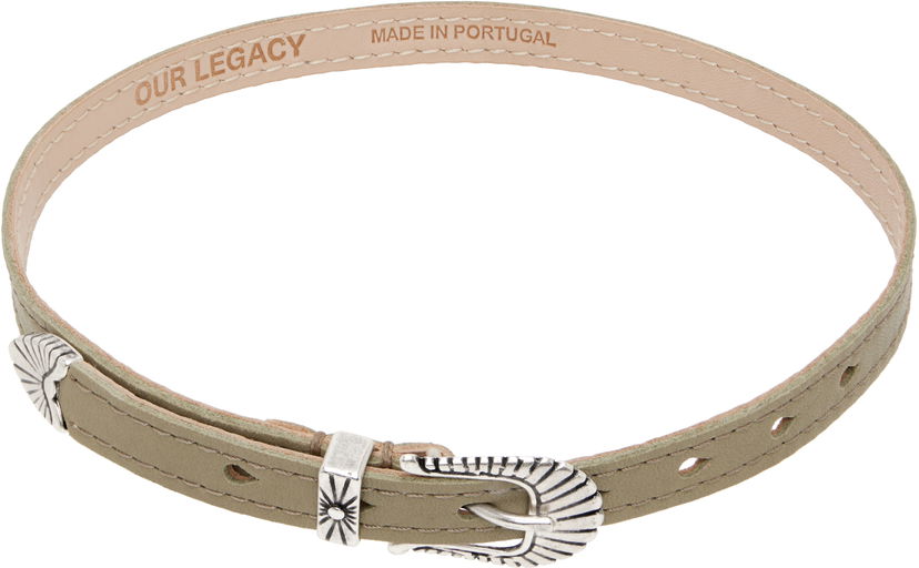 Колие OUR LEGACY Cowboy Leather Wrap Necklace Бежово | A4258CP