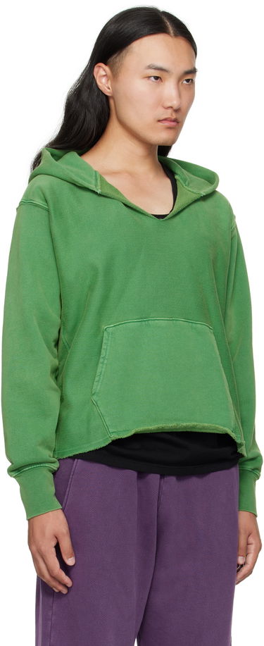 Суитчър LES TIEN Heavyweight Cropped Hoodie Кафяво | CF-1091-PD, 4