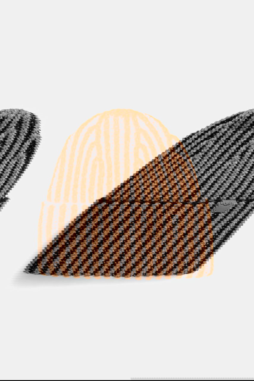 Аксесоари UGG CHUNKY Knitted Striped Wool Blend Hat and Fingerless Gloves Set Многоцветен | 103605, 1