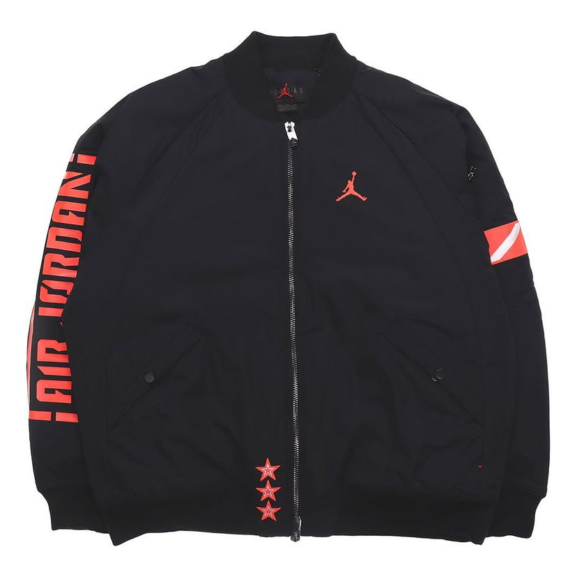 Яке бомбър Jordan Jordan Stand Collar Bomber Jacket Черно | BQ6957-010