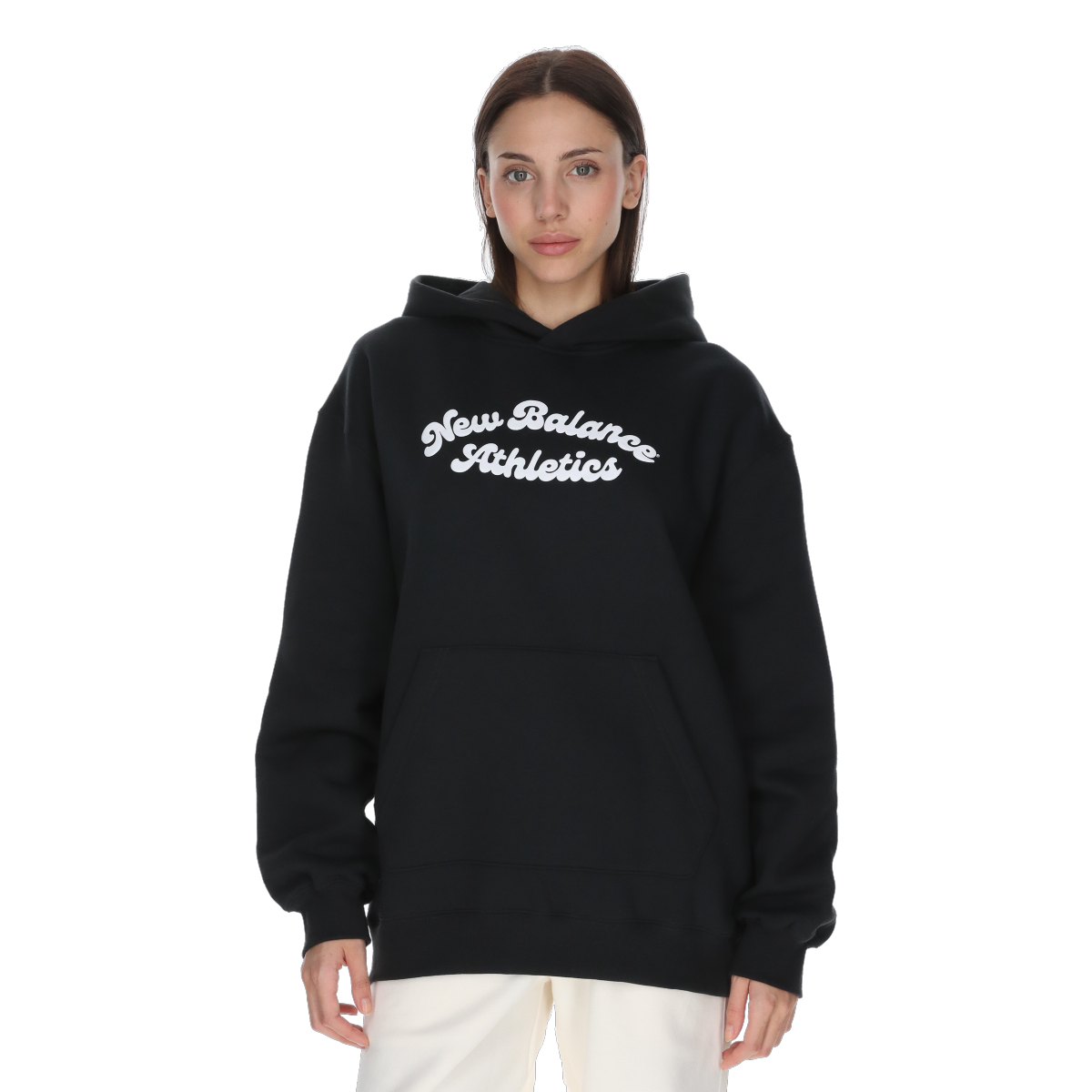 Суитчър New Balance Linear Heritage Hoodie Черно | WT53509-BK, 0