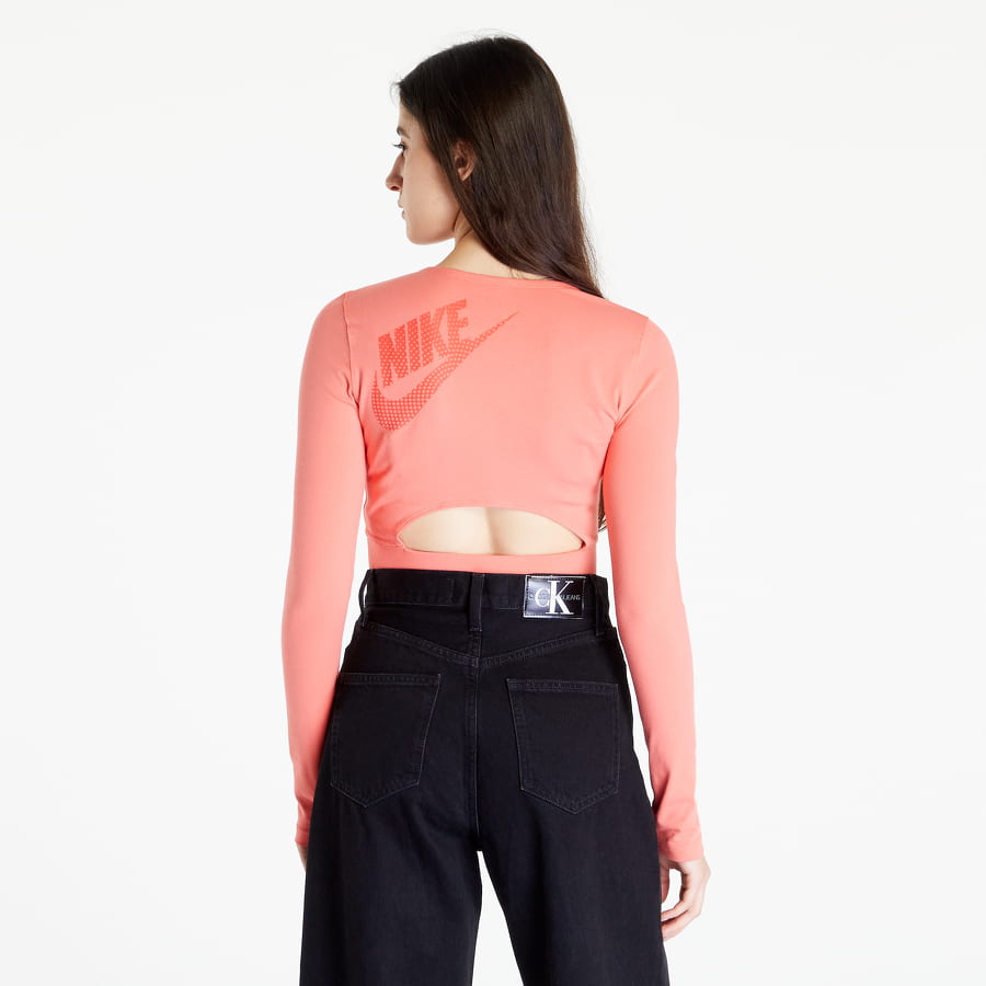 Съкратен топ Nike Sportswear Long-Sleeve Crop Top Розово | DZ4608-814, 1