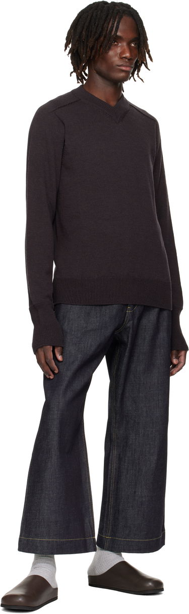 Дънки Studio Nicholson Pyad Wide-Leg Contrast-Stitch Denim Jeans Синьо | PYAD SNM - 1246, 3