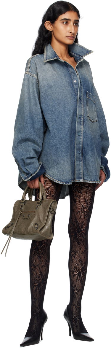 Риза Balenciaga Balenciaga Faded Denim Shirt Синьо | 783691 THW25, 3