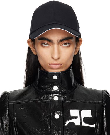 Шапка с козирка Courrèges Signature Cotton Cap Черно | 124ACT033CO0024, 0