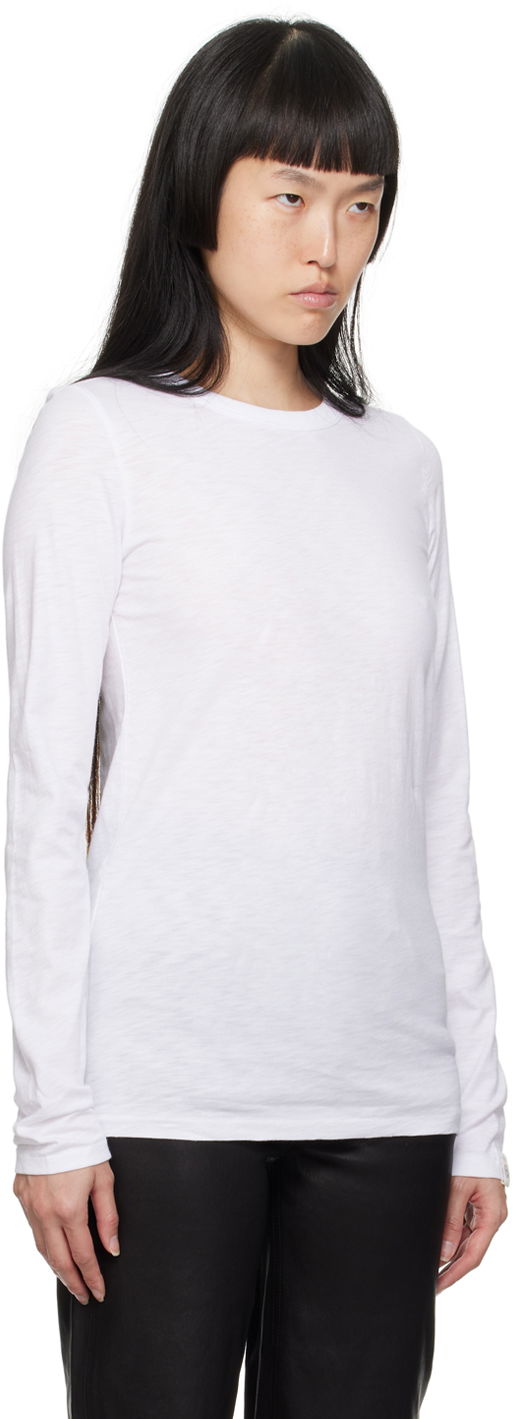Тениска rag & bone 'The Slub' Long Sleeve T-shirt Бяло | W275C51CH, 1