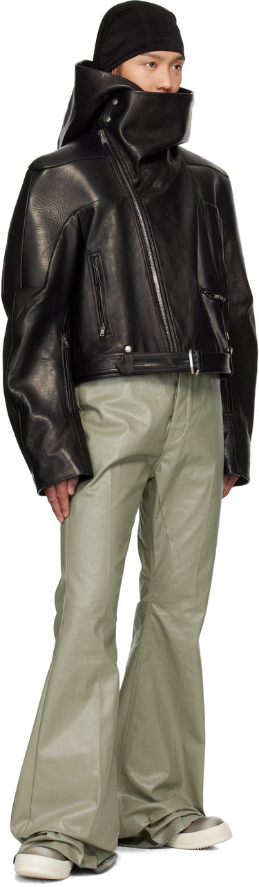 Яке Rick Owens Rick Owens Hollywood Hooded Stooges Leather Jacket Черно | RR01E5703 LNV, 4