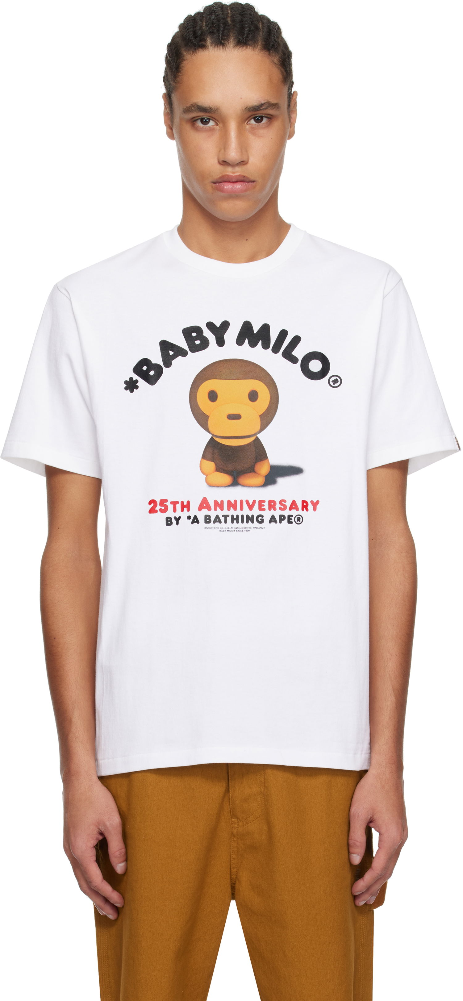Тениска BAPE Baby Milo '25th Anniversary' Photo Tee Бяло | 002TEK701001F, 0