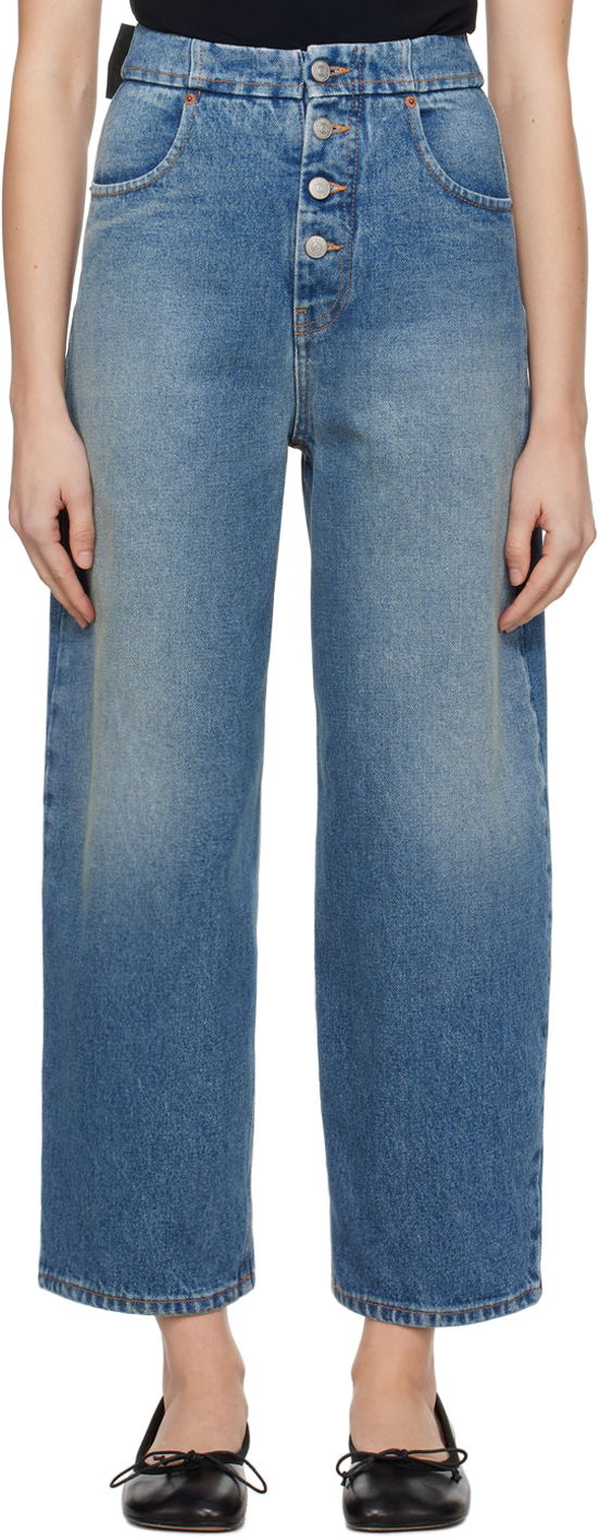 Дънки Maison Margiela MM6 Straight-Leg Jeans Тъмно синьо | S52LA0226 S30589, 0