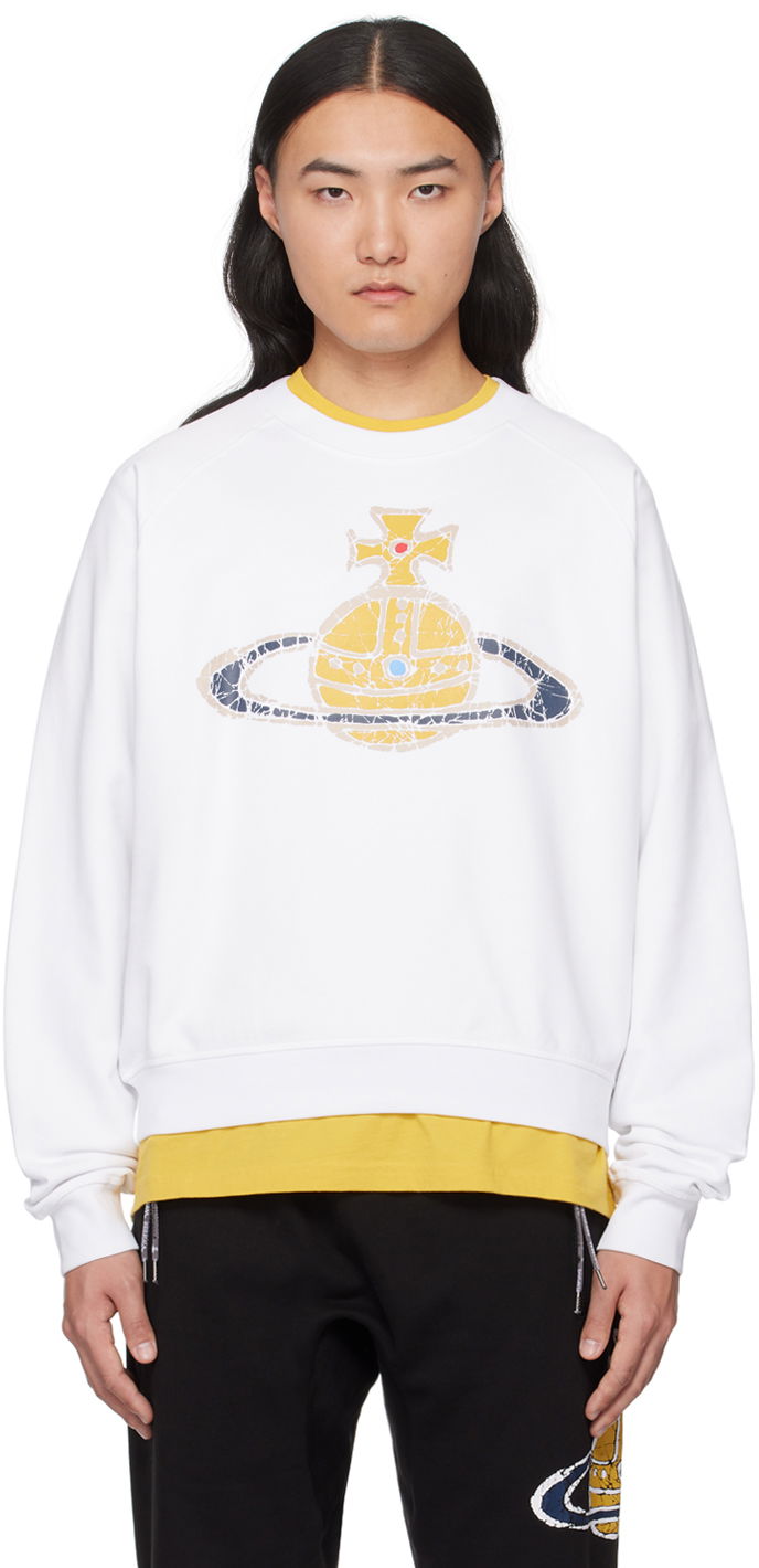 Суитчър Vivienne Westwood Time Machine Sweatshirt Бяло | 3I01000L-J0006-