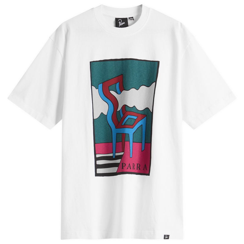 Тениска By Parra Smoke Chair T-Shirt Бяло | 53500-WHT