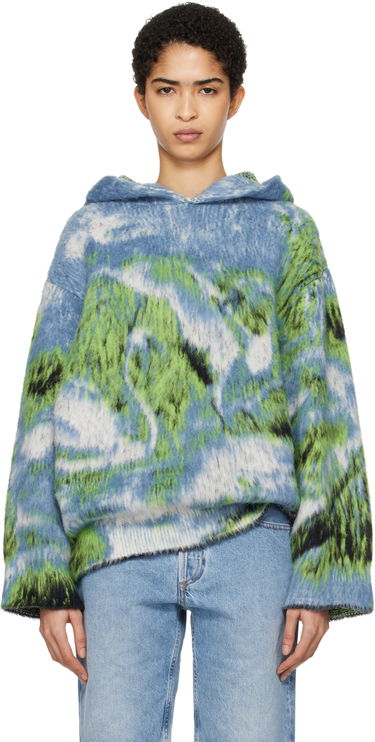 Суитчър The Attico Attico Swan Print Knit Hoodie Многоцветен | 250WCK00114 MIX015AA, 0