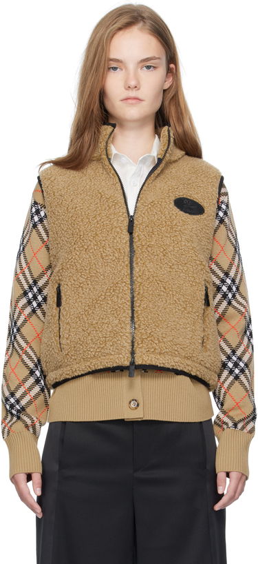 Жилетка Burberry Burberry Cropped Fleece Vest Бежово | 8110159, 0