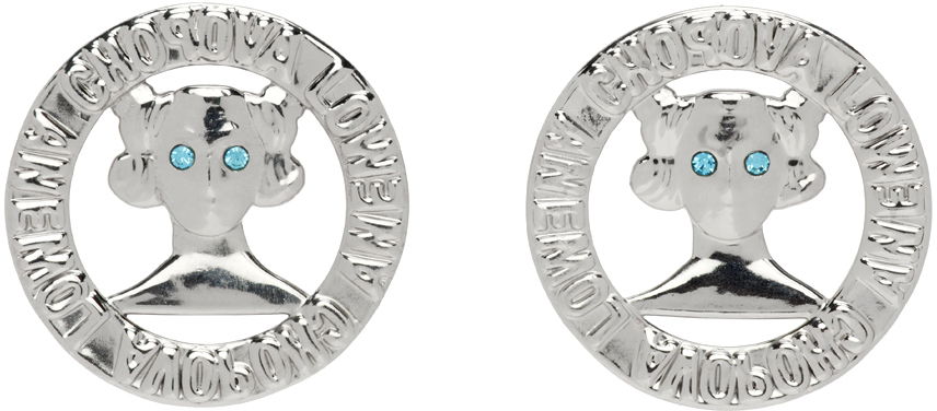 Обеци Chopova Lowena Silver Lady Round Earrings Металик | 6117, 0