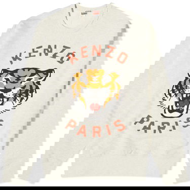 Пуловер KENZO Lucky Tiger Crew Sweat Pale Grey Бежово | FE58SW0104MF-93, 0