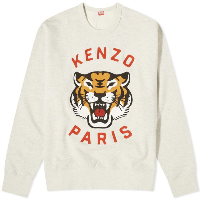 Lucky Tiger Crew Sweat Pale Grey