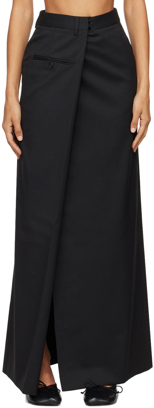Пола Maison Margiela MM6 Black Slit Maxi Skirt Черно | S62MI0025 M35227, 0