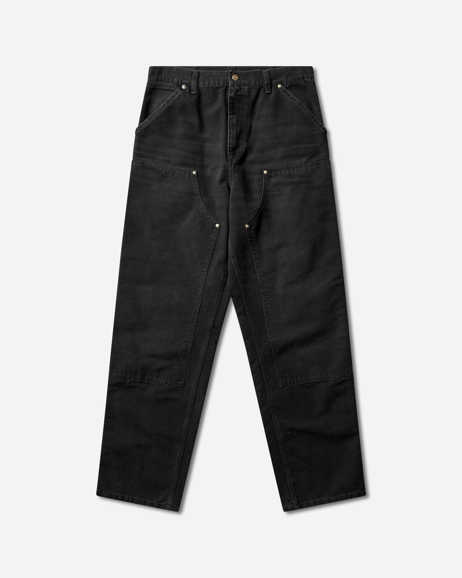 Панталони Carhartt WIP Double Knee Pants Grind Washed Черно | I036274 89B7, 0