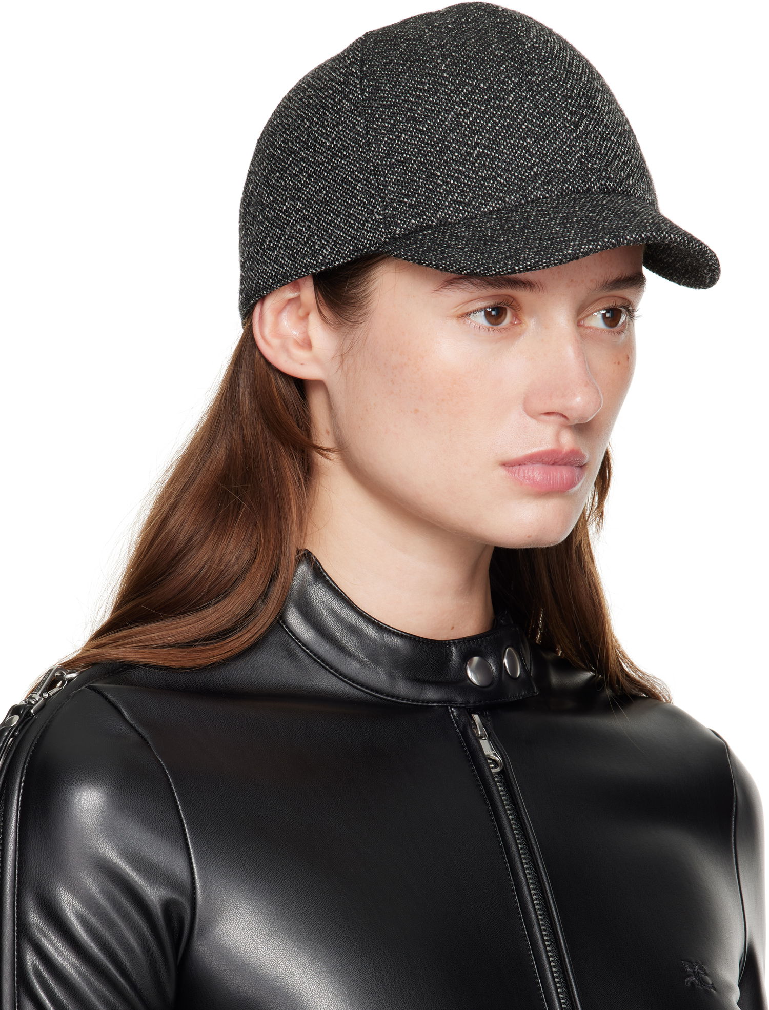 Шапка с козирка Courrèges Courrèges Caviar Wool Cap Сиво | 325ACT042WO0144, 1