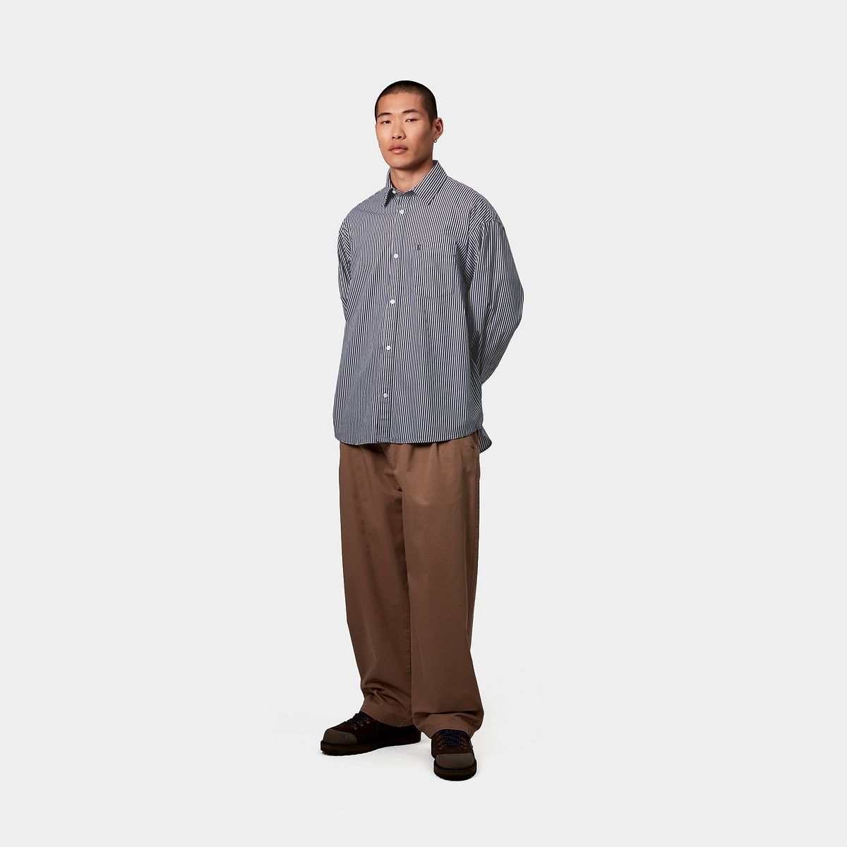 Риза Carhartt WIP Carhartt WIP Notus Long Sleeve Shirt Arvin Stripe Синьо | I034697_8, 1