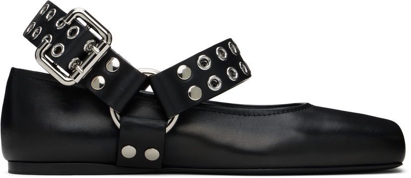 Кецове и обувки Alaïa ALAÏA Biker Ballerina Flats Черно | AA3A041CK290