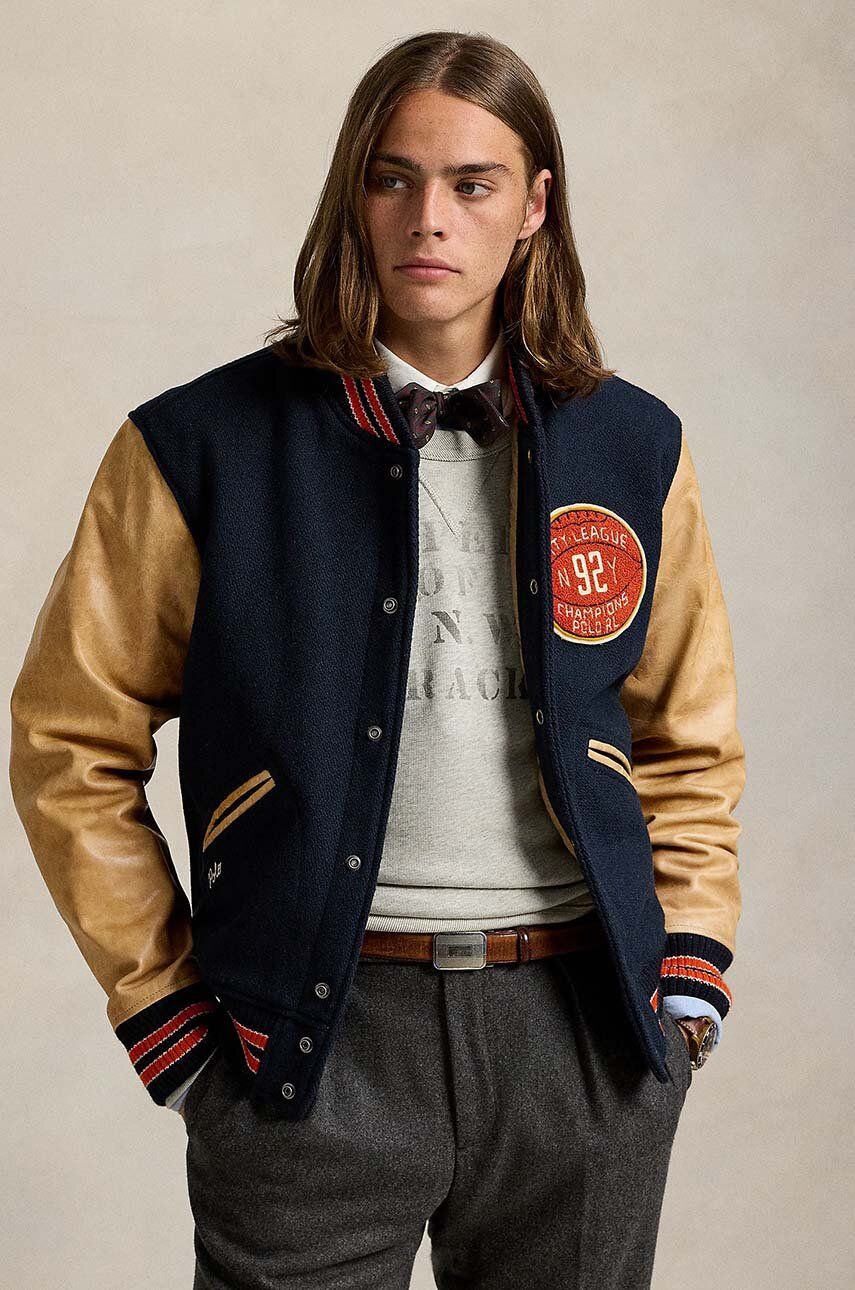 Яке бомбър Polo by Ralph Lauren Varsity Jacket Синьо | 710949941, 0