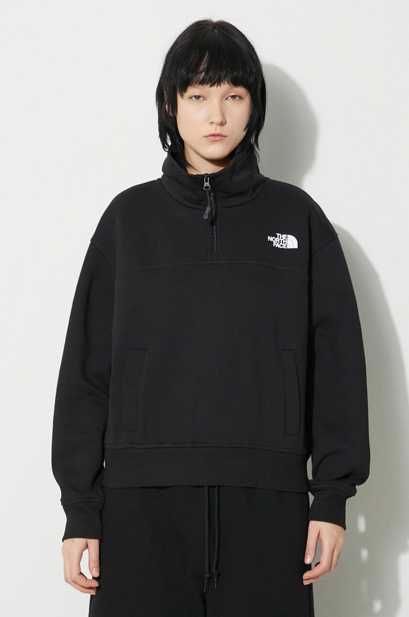 Суитчър The North Face W Essential Qz Crew Sweatshirt Черно | NF0A854HJK31