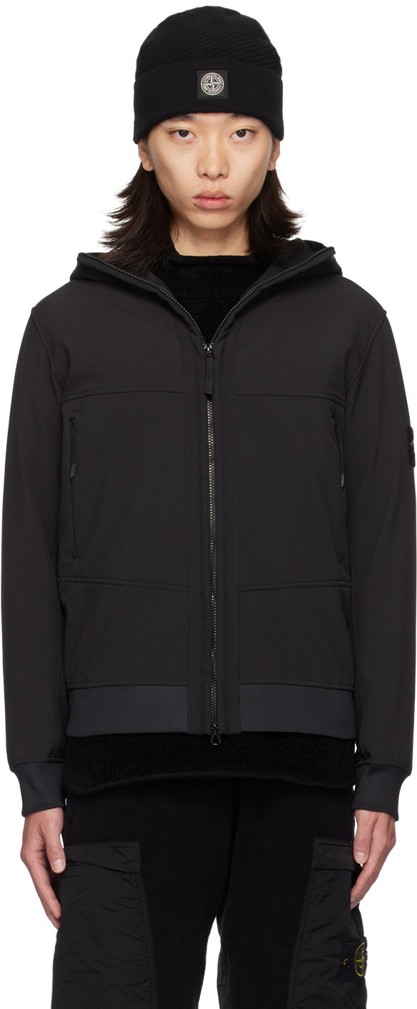 Яке Stone Island Black Soft Shell Jacket Черно | 8115Q0322, 0