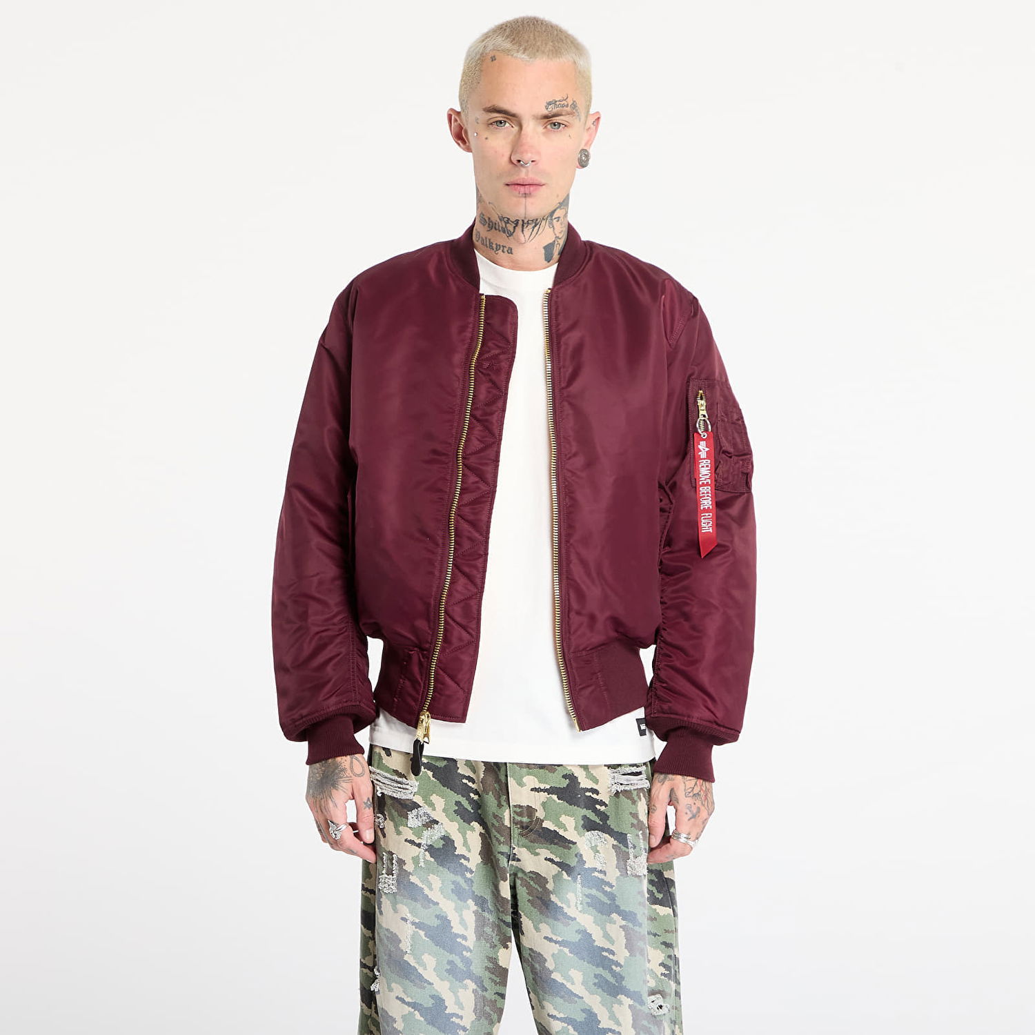 Яке бомбър Alpha Industries MA-1 Heritage Bomber Jacket Бургунди | 100101-608, 0