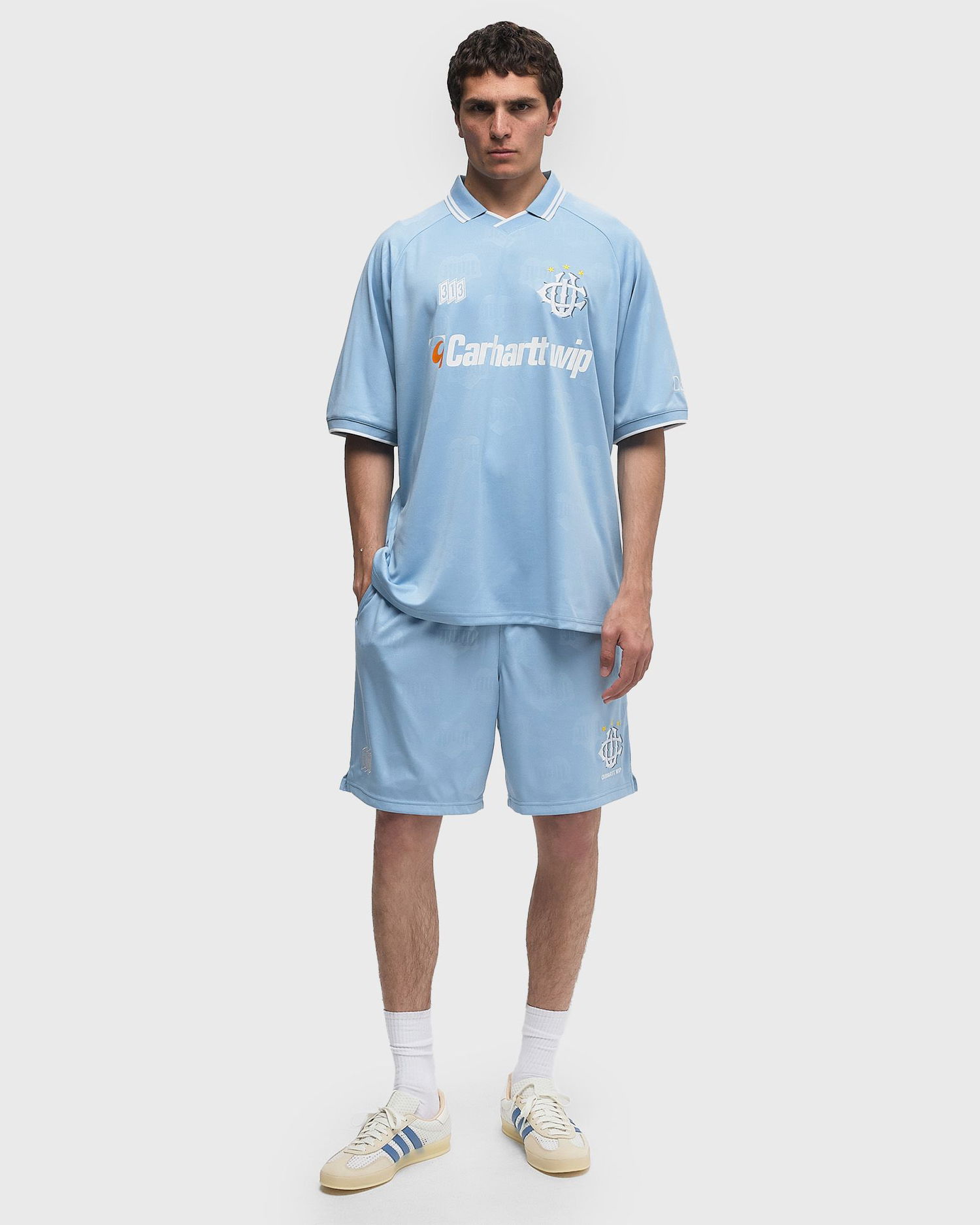Къси панталони Carhartt WIP Football Shorts Синьо | I034623-2UH.XX, 1