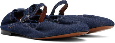 Облекло MAISON KITSUNÉ Maison Kitsuné Denim Ballerina Flats Синьо | NW04302WW0081, 3