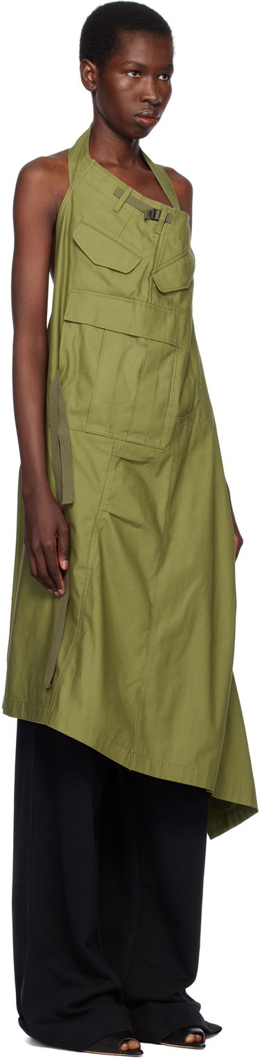 Pокля Junya Watanabe Junya Watanabe Cotton Midi Dress Зелено | JO-A003-051, 1