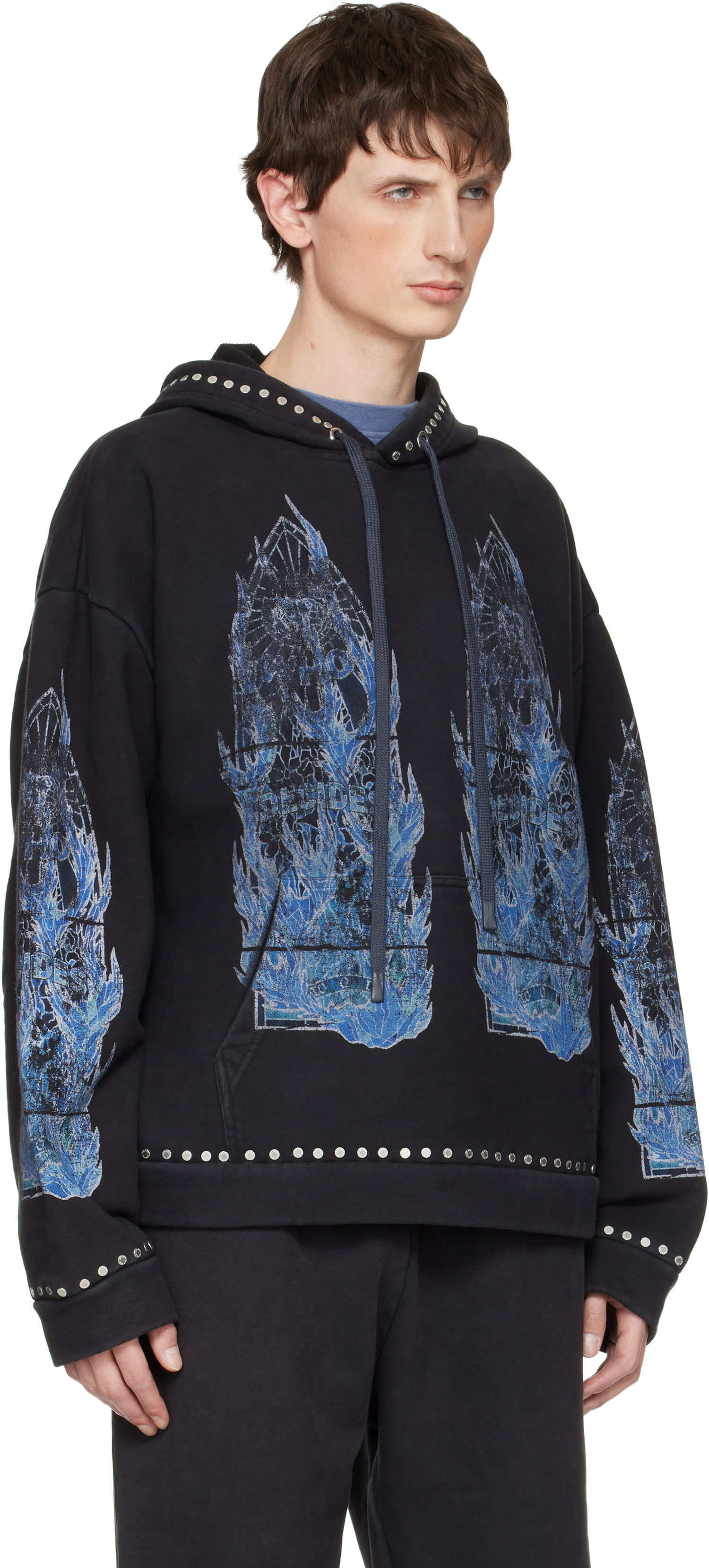 Суитчър Who Decides War Flame Glass Hoodie Черно | 1110310002FW25, 1