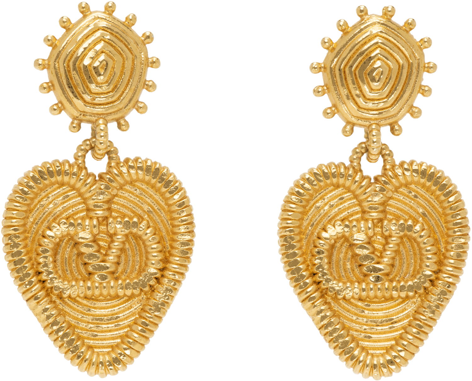 Обеци Valentino Valentino Garavani Fil Perdu Gold-Tone Heart Drop Earrings Металик | 6W0J0AA0MET, 0