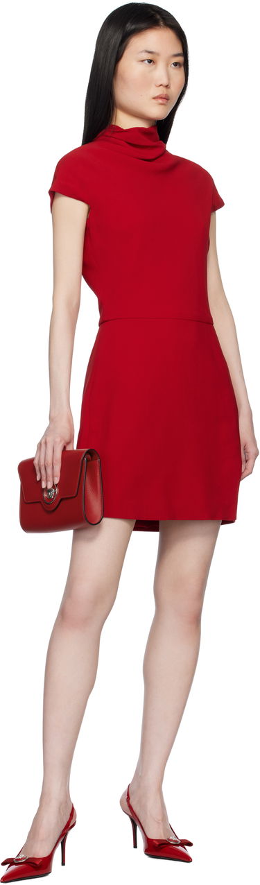 Чанта през рамо Versace Mini Calf Leather Shoulder Bag Бургунди | 1000814_1A10526_1RB3P, 3