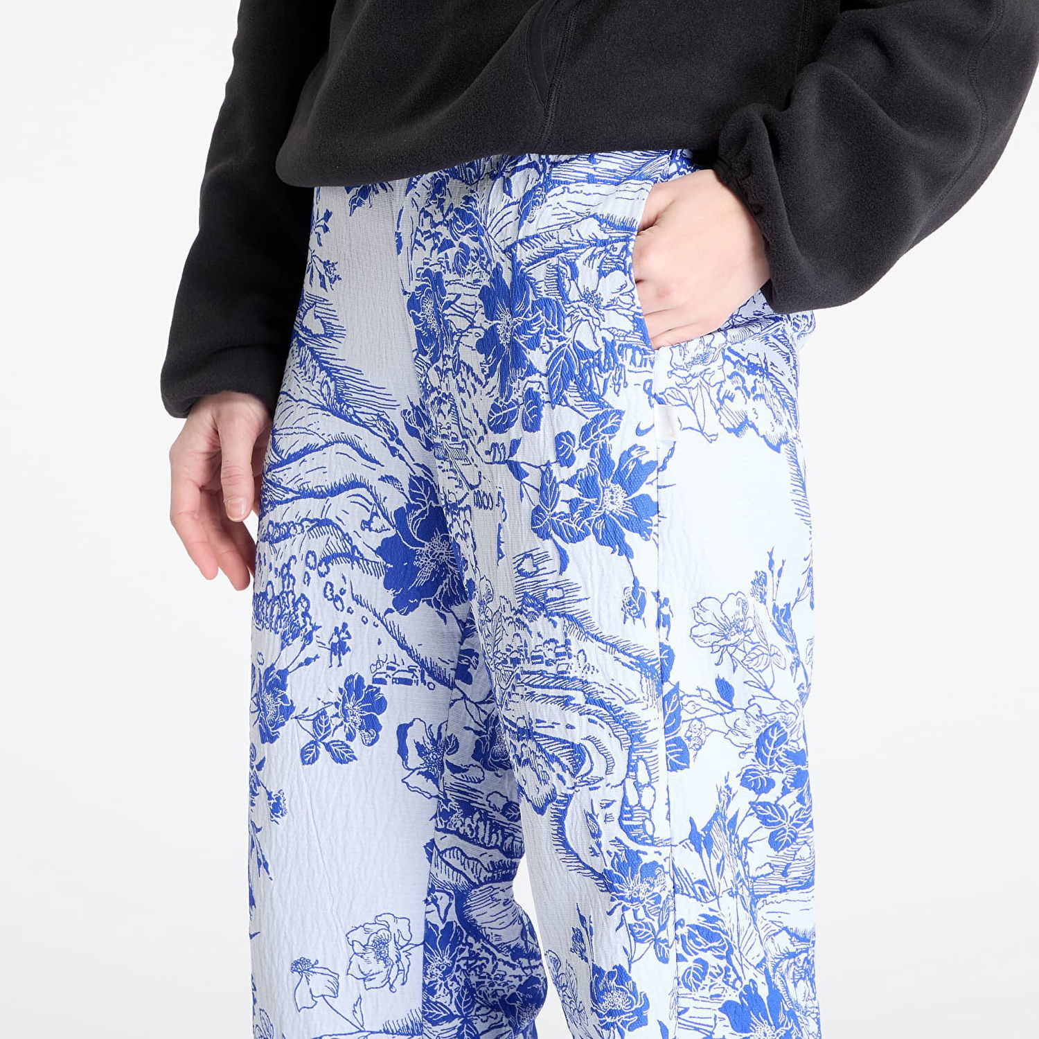 Панталони Nike Sportswear Collection Mid-Rise Jacquard Track Pants Бяло | HF9588-100, 1