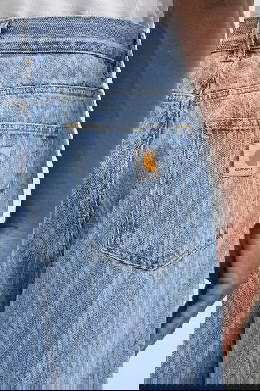 Дънки Carhartt WIP Rylan Wide Leg Striped Jeans Синьо | I035562.32H12, 3