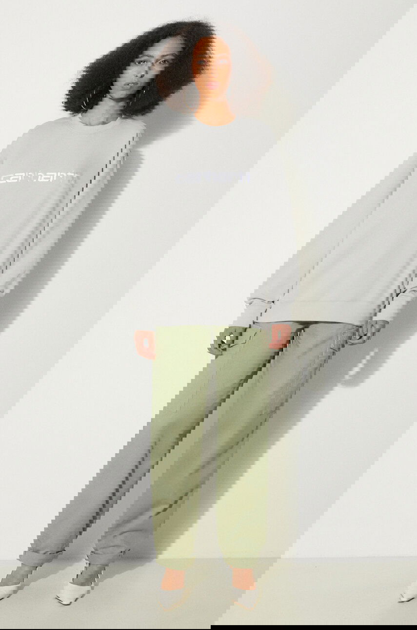 Суитчър Carhartt WIP Sweatshirt with embroidered logo Сиво | I033647.2AXXX, 1