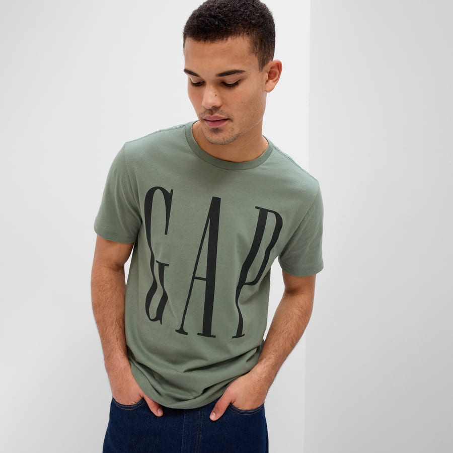 Тениска GAP Corp Logo Tee Зелено | 610134-01, 0
